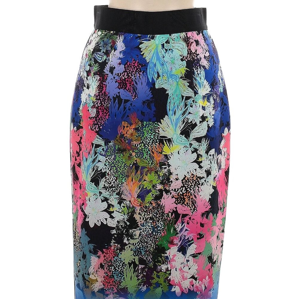 Made in the USA Milly bright floral skirt, size 6